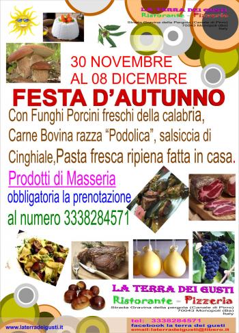 Festa d'autunno con prodotti di Masseria