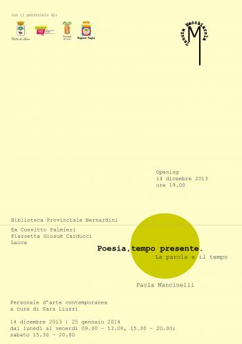 Poesia, tempo presente. La parola e il tempo