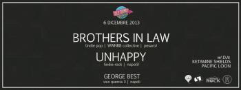 La rassegna itinerante BulbartNights presenta BROTHERS IN LAW + UNHAPPY in live concert