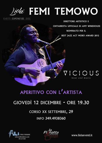 Femi Temowo: aperitivo con l'artista al Vicious di Locorotondo