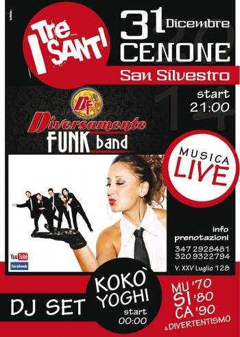 Capodanno 31 Dicembre: Diversamente Funk Live & DJ Set 70-80-90