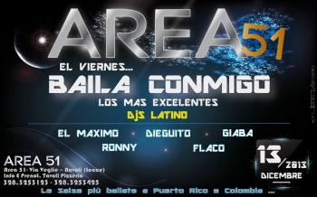 Venerdì Latino all'Area 51, è anacora "Baila Conmigo"