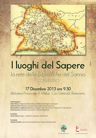 Convegno “I luoghi del sapere – la rete delle Biblioteche del Sannio”