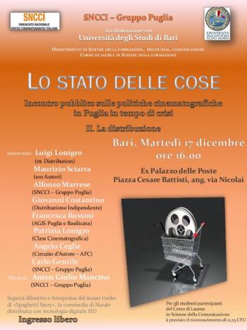 Lo Stato delle Cose – le Politiche cinematografiche in Puglia in tempo di crisi