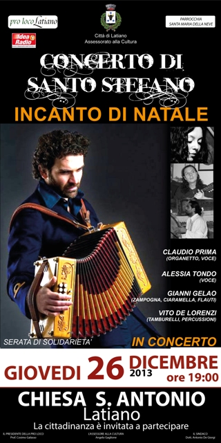 XVIII Concerto di Santo Stefano - serata di solidarietà