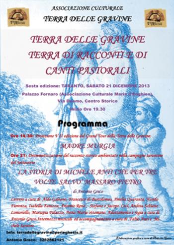 Terra delle Gravine, Terra di Racconti e di Canti Pastorali