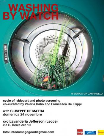 Washing by watch - a cycle of videoart and photo screening