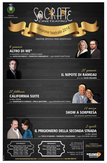 Stagione di Prosa 2014,  Altro da Me  con Katia Ricciarelli e Francesco Zingariello