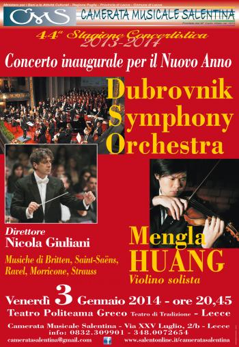 Concerto Inaugurale per il Nuovo Anno della Dubrovnik Symphony Orchestra con il solista Mengla Huang