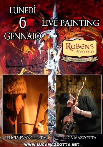 Live painting con Felicia Evangelista e Luca Mazzotta
