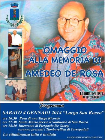 Omaggio alla memoria di Amedeo De Rosa