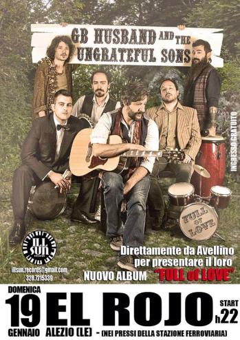 G.B.Husband & the Ungrateful Sons  presentano l’album “Full of love”