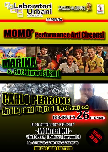 CONCERTO LECCE MARINA AND RockinrootsBand, CARLO PERRONE, MOMÒ