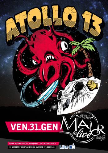 Serata Surf Rock con i mitici Atollo 13