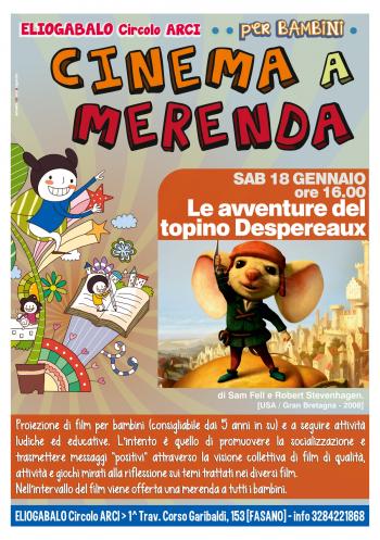 Cinema a Merenda - le Avventure del Topino Despereaux