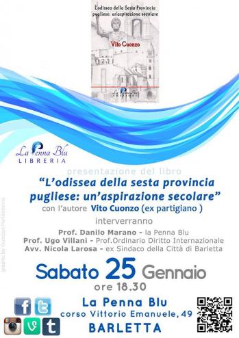 Presentazione del libro "L'odissea della Sesta Provincia Pugliese: un'aspirazione secolare"