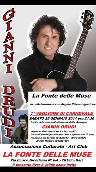 1° VEGLIONE DI CARNEVALE - Ospite della serata GIANNI DRUDI