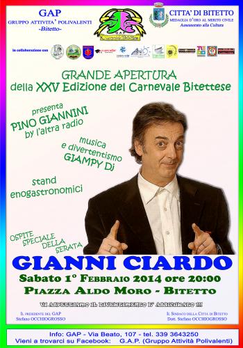 La Grande Apertura della XXV Edizione del Carnevale Bitettese