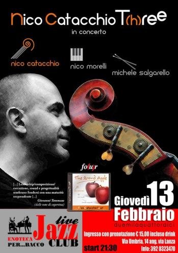 Nico Catacchio T(h)ree presenta il cd “The Second Apple”