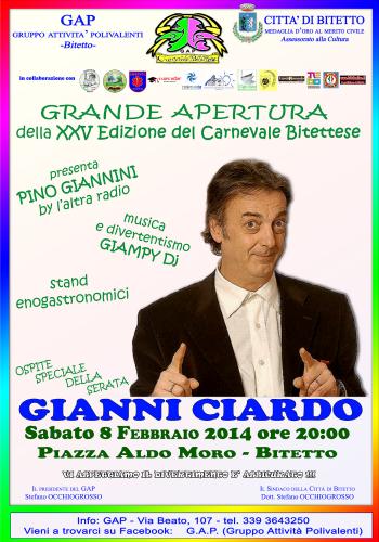 La Grande Apertura della XXV Edizione del Carnevale Bitettese