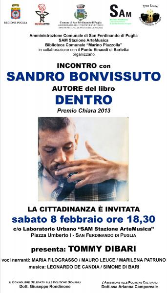 Incontro con Sandro Bonvissuto, autore del libro "Dentro" (premio Chiara 2013)