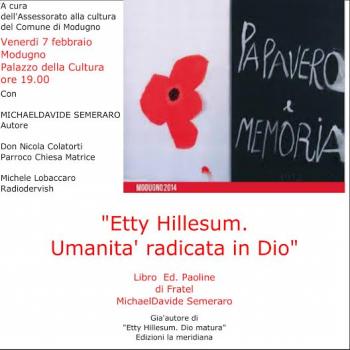 Presentazione libro "Etty Hillesum. Umanità radicata in Dio"  di Fratel MichaelDavide Semeraro