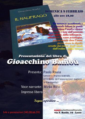 Presentazione del libro 'Il naufrago'