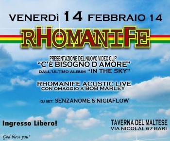 Festa Rhomanife: Presentazione del nuovo videoclip "C'e' Bisogno d'Amore"