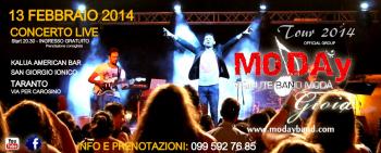 Cover Modà Moda'y Taranto live in concerto