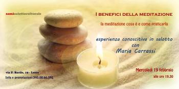 'i benefici della meditazione'