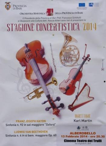 Stagione Concertistica 2014 Orchestra Sinfonica della Provincia di Bari - Direttore Karl Martin