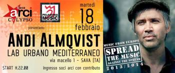 Spread the music (against the spread), dalla Svezia Andi Almqvist in concerto
