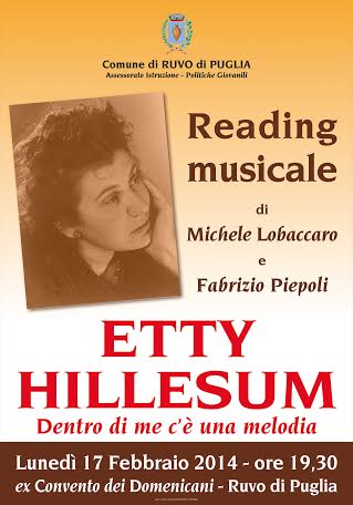 ‘’Etty – Dentro di me una melodia’’ di e con Michele Lobaccaro e Fabrizio Piepoli