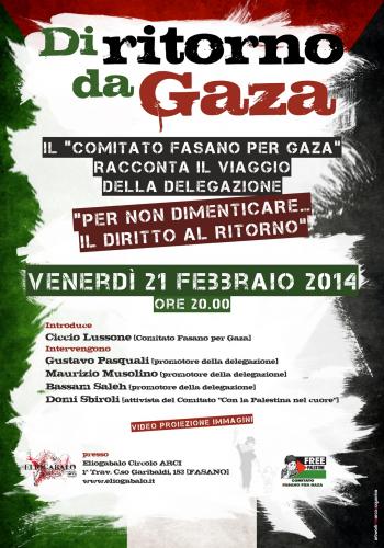 Di ritorno da Gaza