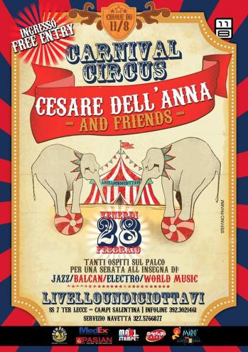 “Carnival Circus” - Cesare Dell'Anna & Friends live