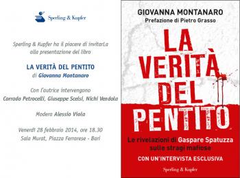 Presentazione del libro di Giovanna Montanaro "La verità del pentito"
