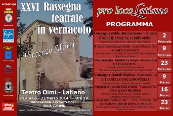 XXVI Rassegna teatrale in vernacolo V. Alfieri