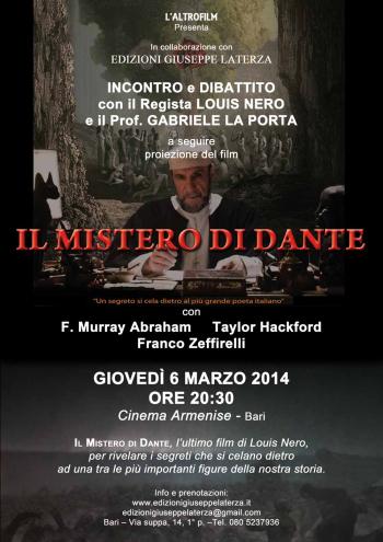 Dibattito col Regista e anteprima del film il Mistero di Dante
