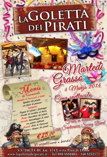 Cena Spettacolo & Festa in maschera con la Santarsieri Swing Band