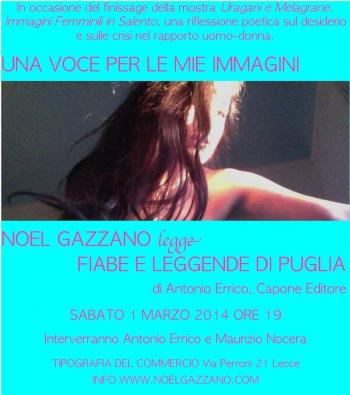 Una Voce per le Mie Immagini. Noel Gazzano legge "Fiabe e Leggende di Puglia" di Antonio Errico