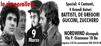 Le Vie parallele (Battisti, Guccini, De Gregori, Zucchero tribute) in concerto