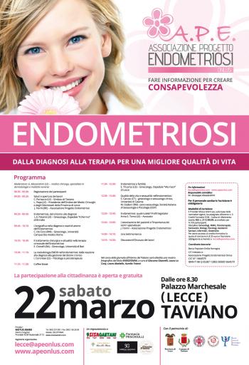 Convegno  A.P.E. onlus : “ Endometriosi: dalla diagnosi alla terapia per una migliore qualità della vita ”