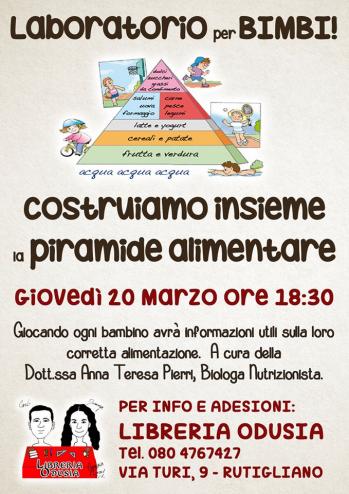 Laboratorio per Bimbi! Costruiamo insieme la piramide alimentare