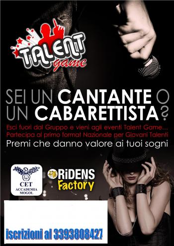 Talent game - Concorso per cantanti e cabarettisti