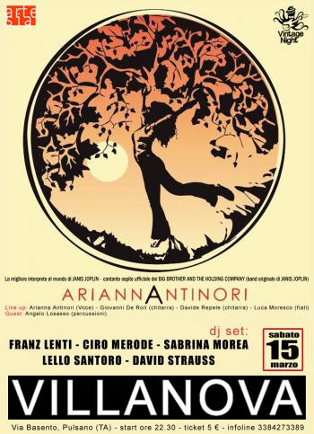 Arianna Antinori in concerto, la migliore interprete al mondo di Janis Joplin - a seguire Vintage Crew dj set