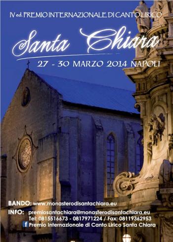 IV edizione del  Premio Internazionale di Canto Lirico "Santa Chiara"