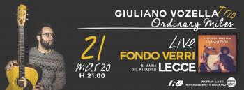 Giuliano Vozella in concerto "Ordinary miles" Tour