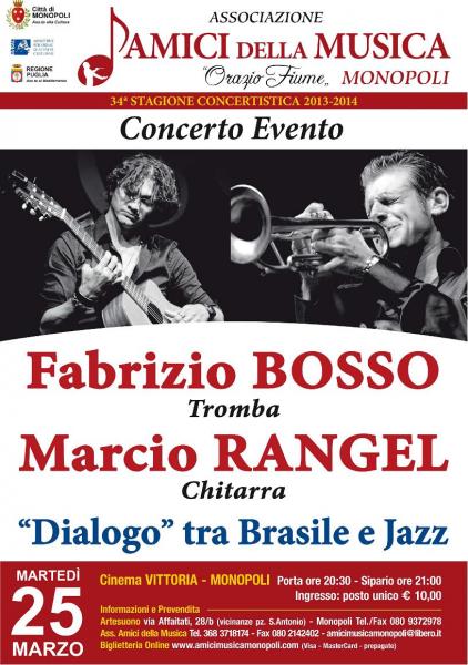 Fabrizio Bosso alla tromba e Marcio Rangel alla chitarra