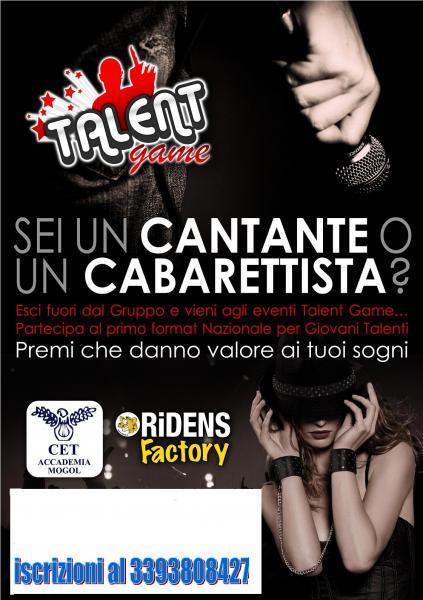 Talent game - Concorso per cantanti e cabarettisti
