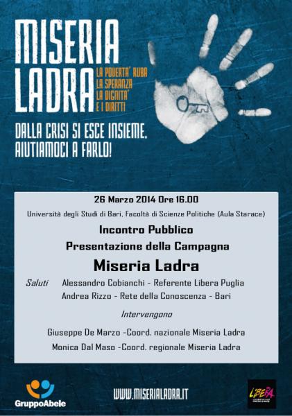 Presentazione campagna Miseria Ladra